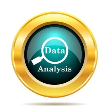 Data analysis icon. Internet button on white background.. Stock Illustration