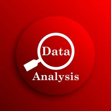 Data analysis icon. Internet button on white background.. Stock Illustration