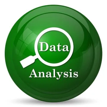 Data analysis icon. Internet button on white background.. Illustrazione stock