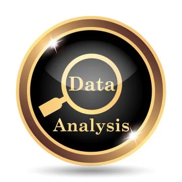 Data analysis icon. Internet button on white background.. Stock Illustration