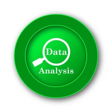 Data analysis icon. Internet button on white background.. Illustrazione stock