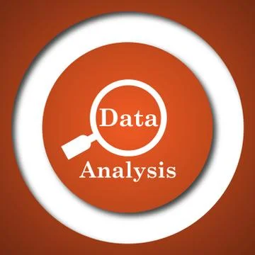 Data analysis icon. Internet button on white background. . Stock Illustration