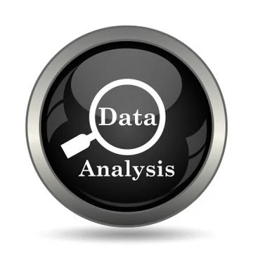 Data analysis icon. Internet button on white background. . Stock Illustration