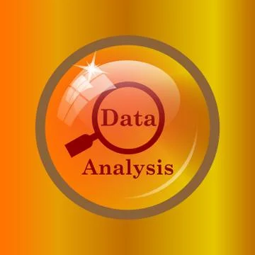 Data analysis icon. Internet button on colored background. . Stock Illustration