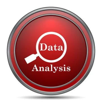 Data analysis icon. Internet button on white background.. 스톡 일러스트