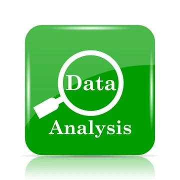 Data analysis icon. Internet button on white background.. Illustrazione stock