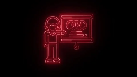 Data Analysis Icon Isolated on Black Background Statistics Graphic Animation Video stock 331736688