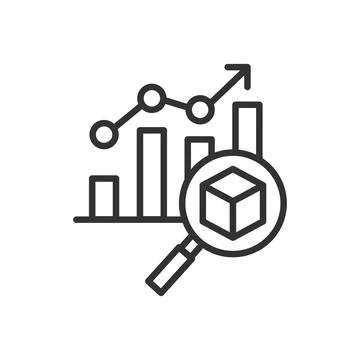 Data analysis, icon in line design. Data analysis, data analytics, big data イラスト素材