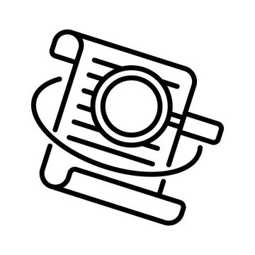 Data analysis icon vector design in line style Stock Illustration