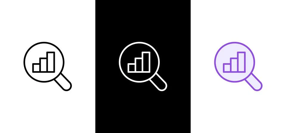 Data analysis icon vector set. profit graph illustration 스톡 일러스트