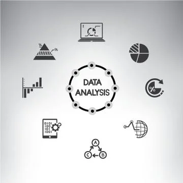 Data analysis Illustrazione stock