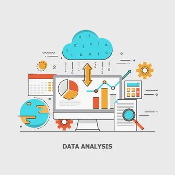 Data analysis Stock Illustration