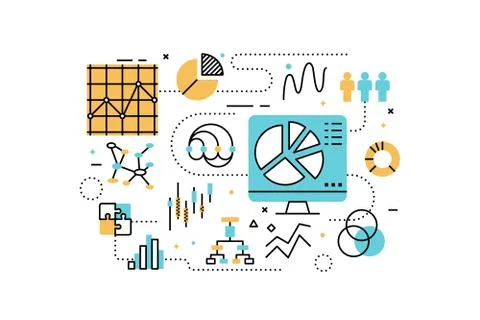 Data analysis illustration Stock Illustration