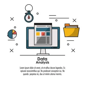 Data analysis infographic 스톡 일러스트