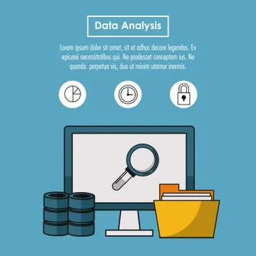 Data analysis infographic 스톡 일러스트