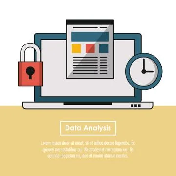 Data analysis infographic Illustrazione stock