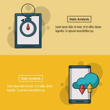 Data analysis infographic Illustrazione stock