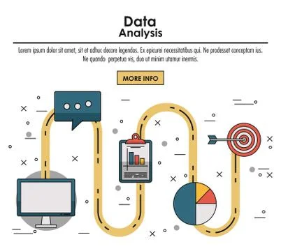 Data analysis infographic Illustrazione stock