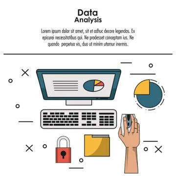 Data analysis infographic Stock Illustration