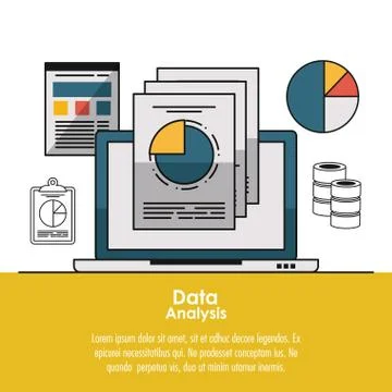 Data analysis infographic Illustrazione stock
