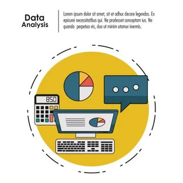 Data analysis infographic 스톡 일러스트