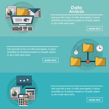 Data analysis infographic Illustrazione stock