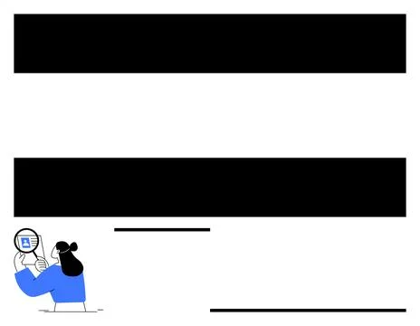 Data analysis, information review, document authentication, research, quality Stock Illustration
