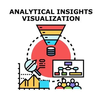 Data analysis insights visualization process concept 库存插图
