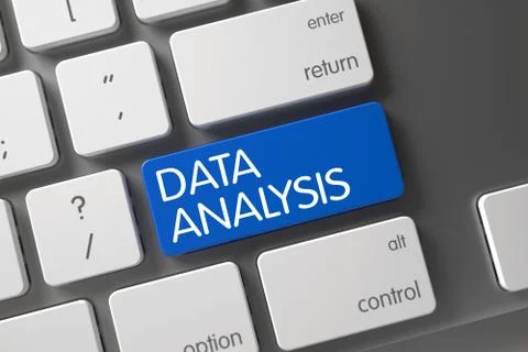Data Analysis Keypad. 3D Stock Illustration