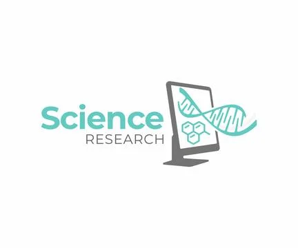 Data analysis in the laboratory logo design Stock Illustration