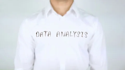 Data Analysis, Man Writing on Glass Stock Footage 77819285