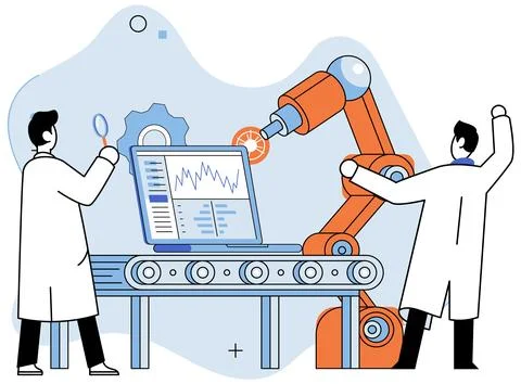 Data analysis. Market analysis and analytics provide valuable insights into Stock Illustration