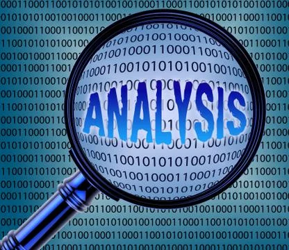 Data Analysis Meaning Technology Info And Analytic Illustrazione stock
