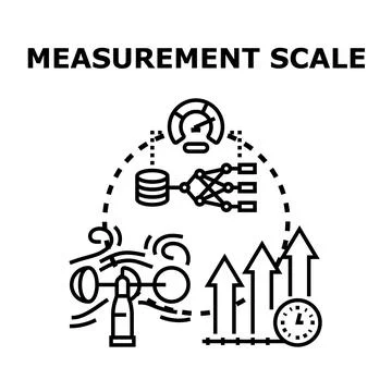 Data analysis measuring scale and progress concept Stock Illustration