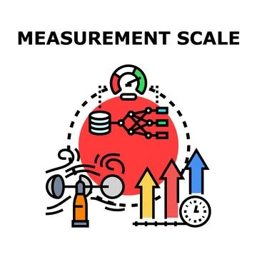 Data analysis measuring scale and progress concept Stock Illustration