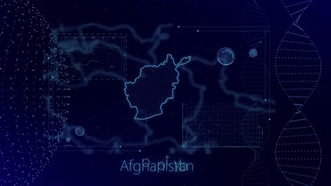Data analysis Medical statistics on Afghanistan Country with graphs, Stock Footage 218445543