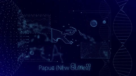 Data analysis Medical statistics on Papua\New Guinea Country with graphs, Stock Footage 218445236