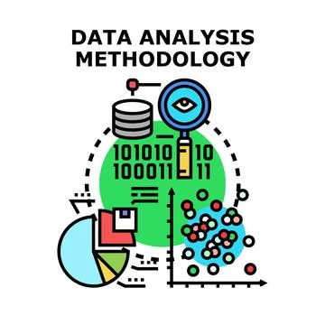 Data analysis methodology process for business intelligence Stockillustratie