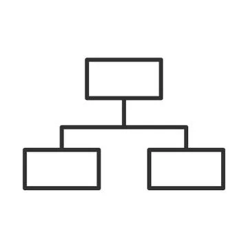 Data analysis, organization chart corporate line icon Illustrazione stock