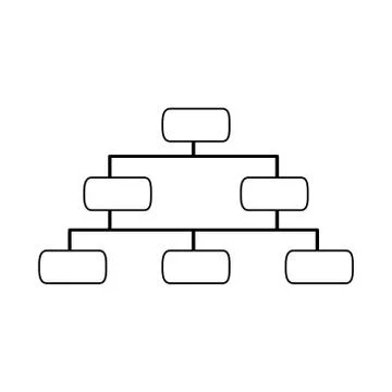 Data analysis, organization chart corporate line icon Illustrazione stock