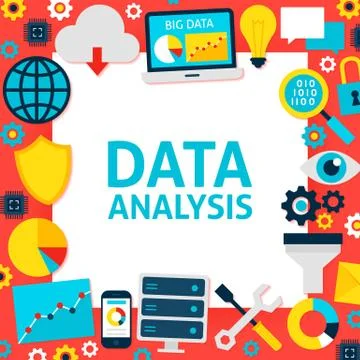 Data Analysis Paper Template 스톡 일러스트