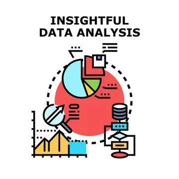 Data analysis process for business insight and growth Illustrazione stock