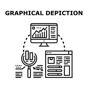 Data analysis process displaying business statistics concept 스톡 일러스트
