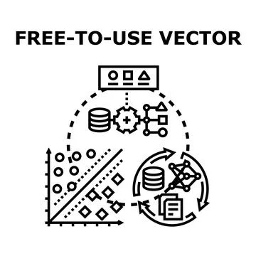 Data analysis processing and artificial intelligence machine learning concept Stock Illustration