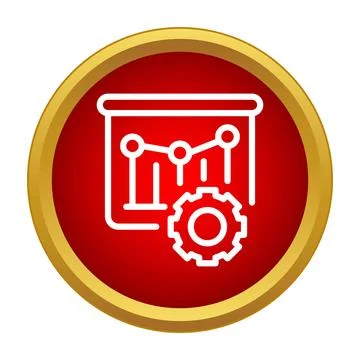 Data analysis processing strategy workflow icon 库存插图