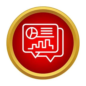 Data analysis report chat notification icon Stockillustratie