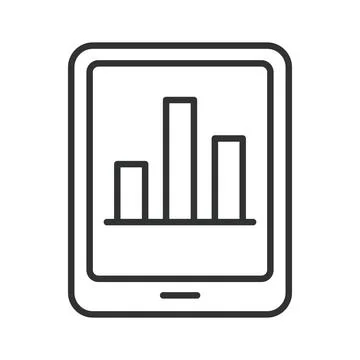 Data analysis report icon in line design. Data analysis, statistics, report Stock Illustration