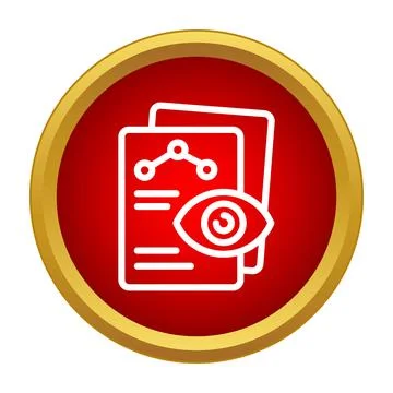 Data analysis report showing business monitoring icon Stock Illustration