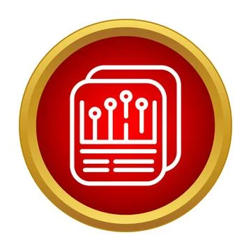 Data analysis report showing financial statistics icon 库存插图