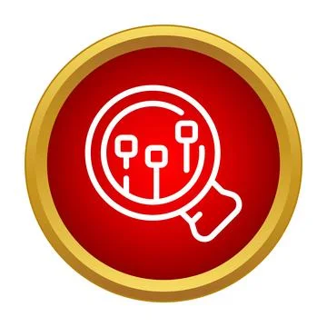 Data analysis research magnifying glass icon concept 스톡 일러스트